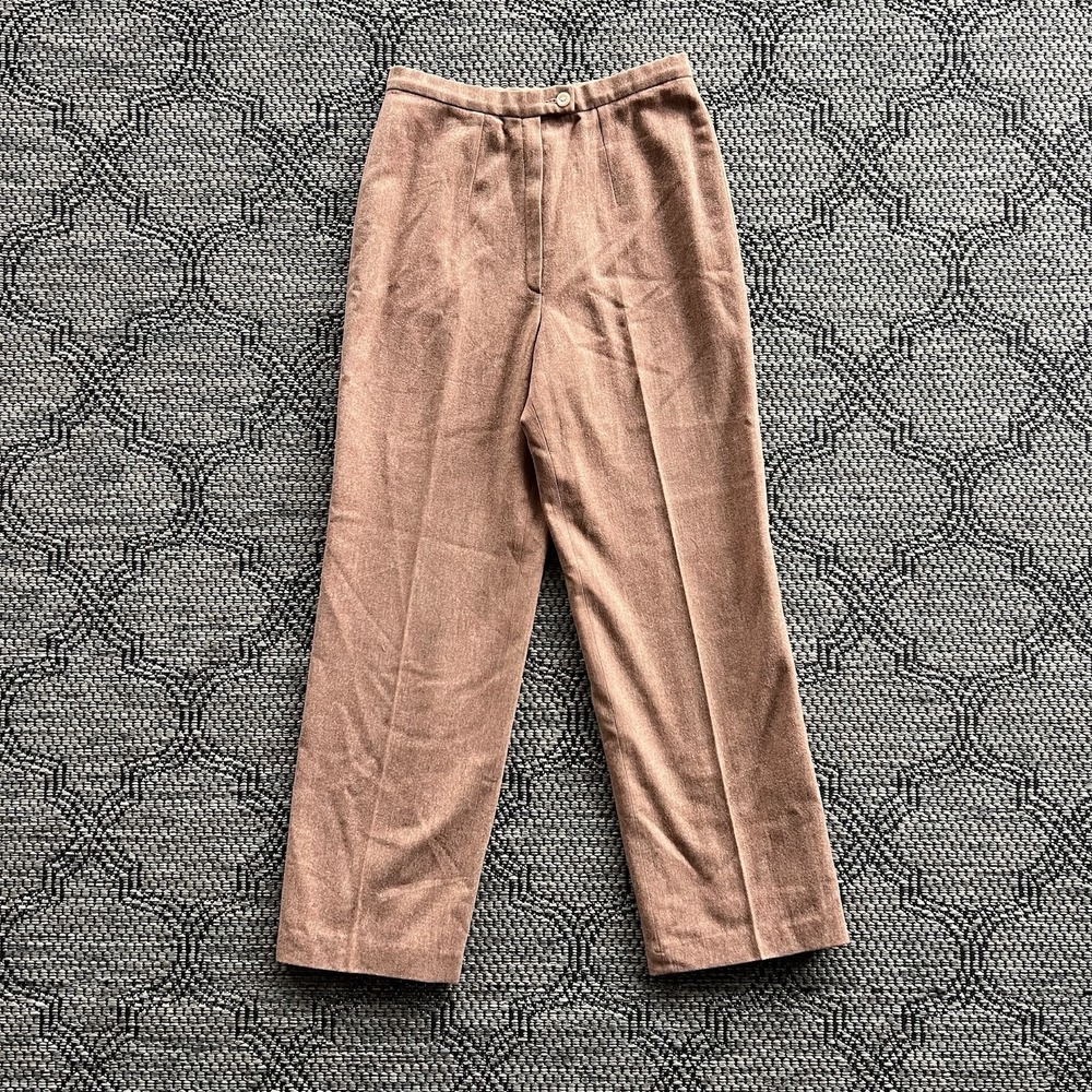 Vintage Pendleton Pants Womens 0-2 Salmon Pink Virgin Wool Dress Slacks 1970s